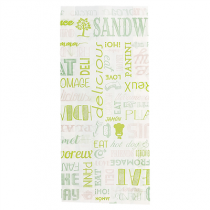 SACS SANDWICHS PFAS FREE "PAROLE" 35 G/M2 12+4x26 CM BLANC PARCH.INGRAISSABLE (500 UNIT&Eacute;)