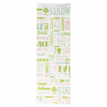 SACS BAGUETTTE GARNI PFAS FREE "PAROLE" 35 G/M2 12+4x35 CM BLANC PARCH.INGRAISSABLE (500 UNIT&Eacute;)