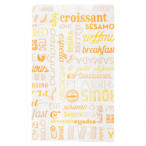 SACHETS CROISSANTS "PAROLE" 33 G/M2 12+5x22 CM BLANC CELLULOSE (500 UNITÉ) - Garcia de Pou