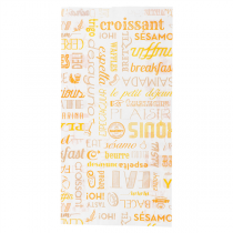 SACHETS CROISSANTS "PAROLE" 33 G/M2 14+7x26 CM BLANC CELLULOSE (500 UNITÉ) - Garcia de Pou