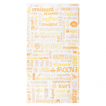 SACHETS CROISSANTS "PAROLE" 33 G/M2 19+8x35 CM BLANC CELLULOSE (250 UNITÉ) - Garcia de Pou