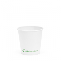 GOBELETS "BIODEGRADABLE" 120 ML 170 + 30 PLA G/M2 &Oslash;6,3/4,5x6 CM BLANC CARTON+PLA (400 UNIT&Eacute;)