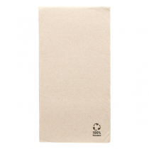 SERVIETTES ECOLABEL P. 1/6 "DOUBLE POINT" 19 G/M2 30x40 CM NATUREL OUATE RECYCLÉE (1800 UNITÉ) - Garcia de Pou