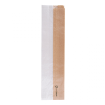 SACHETS POUR SANDWICHES AVEC FENÊTRE ECO "CORNER WINDOW" 40 G/M2 9+5,5x38 CM NATUREL KRAFT (250 UNITÉ) - Garcia de Pou