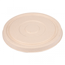 COUVERCLES BAS POUR SALADIERS 231.25/215.04 "BIONIC"  Ø16 CM NATUREL BAGASSE (600 UNITÉ) - Garcia de Pou