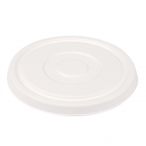 COUVERCLES BAS POUR SALADIERS 231.26/224.32 "BIONIC"  Ø16 CM BLANC BAGASSE (600 UNITÉ) - Garcia de Pou