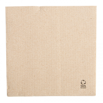 SERVIETTES ECOLABEL "DOUBLE POINT" 19 G/M2 30x30 CM NATUREL OUATE RECYCLÉE (1800 UNITÉ) - Garcia de Pou