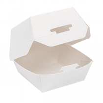 MINI BOÎTES BURGER  250 G/M2 5,3x5,7x5 CM BLANC CARTON (500 UNITÉ) - Garcia de Pou