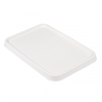 COUVERCLES POUR RÉF. 233.06/07 "BIONIC"  20,3x13,6x1,3 CM BLANC BAGASSE (500 UNITÉ) - Garcia de Pou