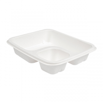 PLATEAU POUR NACHOS "BIONIC"  19x16,5x3,8 CM BLANC BAGASSE (300 UNITÉ) - Garcia de Pou