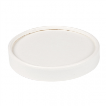 COUVERCLES POTS À GLACES 180 ML 280 + 18 PE G/M2 Ø8,7 CM BLANC CARTON (1000 UNITÉ) - Garcia de Pou