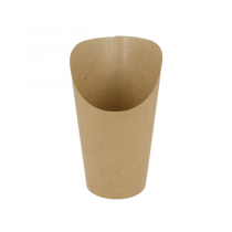 GOBELETS A FRITES OUVERTS "NATURAL" 9 OZ - 270 ML 200 + 25PE G/M2 Ø7x10,5 CM MARRON CARTON (2500 UNITÉ) - Garcia de Pou