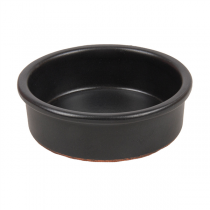 RÉCIPIENTS EN FAÏENCE POUR MISE EN BOUCHE 100 ML Ø8,95x2,9 CM NOIR CERAMIQUE (42 UNITÉ) - Garcia de Pou