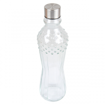 BOUTEILLE + COUVERCLE INOX 990 ML Ø8,6x31 CM TRANSPARENT VERRE (24 UNITÉ) - Garcia de Pou