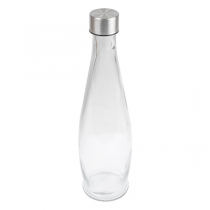 BOUTEILLE + COUVERCLE INOX 930 ML Ø9x32 CM TRANSPARENT VERRE (24 UNITÉ) - Garcia de Pou