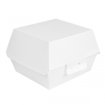 BOÎTES HAMBURGER "THEPACK" 230 G/M2 13x12,5x9 CM (M) BLANC CARTON ONDULÉ NANO-MICRO (500 UNITÉ) - Garcia de Pou