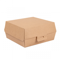 BOÎTES HAMBURGER "THEPACK" 220 G/M2 14,2x13,7x6,1 CM (L) NATUREL CARTON ONDULÉ NANO-MICRO (500 UNITÉ) - Garcia de Pou