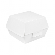 BOÎTES HAMBURGER "THEPACK" 230 G/M2 14,4x13,6x9,2 CM (L+) BLANC CARTON ONDULÉ NANO-MICRO (500 UNITÉ) - Garcia de Pou