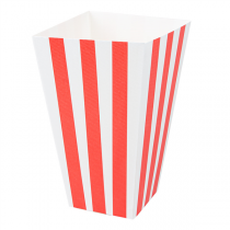 RECIPIENTS POP-CORNS "THEPACK STRIPES" 3 L 9x14x23 CM BLANC CARTON ONDULÉ NANO-MICRO (600 UNITÉ) - Garcia de Pou