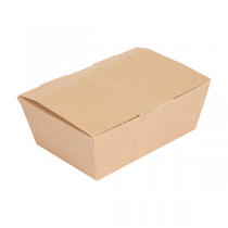 BOÎTES "LUNCH BOX" COUVERCLES "THEPACK" 500 ML (16 oz) 220 G/M2 14x9,7x5 CM NATUREL CARTON ONDULÉ NANO-MICRO (480 UNITÉ) - Garcia de Pou