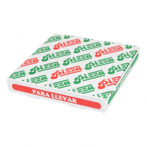 BOÎTES PIZZA "THEPACK" 330 G/M2 26x26x3,8 CM BLANC CARTON ONDULÉ MICROCANAL (100 UNITÉ) - Garcia de Pou