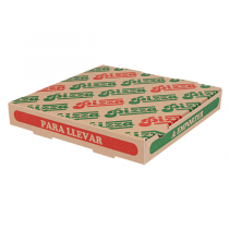 BOÎTES PIZZA "THEPACK" 330 G/M2 26x26x3,8 CM NATUREL CARTON ONDULÉ MICROCANAL (100 UNITÉ) - Garcia de Pou