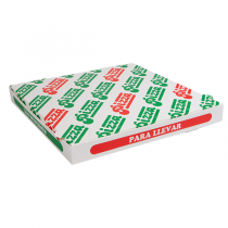 BOÎTES PIZZA "THEPACK" 330 G/M2 36x36x4 CM BLANC CARTON ONDULÉ MICROCANAL (100 UNITÉ) - Garcia de Pou