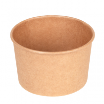 POTS SALADIERS 480 ML 300 + 18 PE G/M2 Ø11,1/9,5x7 CM NATUREL KRAFT (500 UNITÉ) - Garcia de Pou