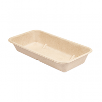 PLATEAUX "BIONIC" 500 ML 20,9x10,7x3,5 CM NATUREL BAGASSE (400 UNITÉ) - Garcia de Pou