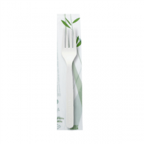 SACHET FOURCHETTE  18 CM BLANC CPLA (500 UNITÉ) - Garcia de Pou