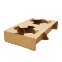 PORTE-GOBELETS, 2 GOBELETS  360 G/M2 17x11x3,5 CM NATUREL KRAFT (400 UNITÉ) - Garcia de Pou