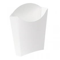 BOÎTES À FRITES JUMBO "THEPACK" 165 G 230 G/M2 13,5x8,5x16 CM BLANC CARTON ONDULÉ NANO-MICRO (1200 UNITÉ) - Garcia de Pou