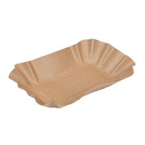 PLATEAUX OVALES  300 G/M2 14x9x3 CM NATUREL KRAFT (2000 UNITÉ) - Garcia de Pou