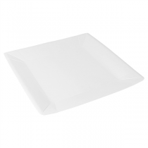 ASSIETTES CARRÉES  245 G/M2 23x23 CM BLANC CARTON (400 UNITÉ)
