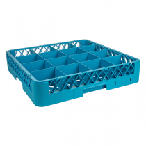 CASIER DE LAVAGE 16 COMPART. VERRES  50x50x10 CM BLEU PP (1 UNITÉ) - Garcia de Pou