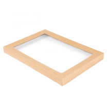 COUVERCLES POUR BOÎTES 253.13  300 G/M2 + PET 26,2x15,5x3 CM NATUREL KRAFT (100 UNITÉ) - Garcia de Pou