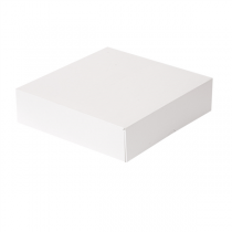 BOÎTES PATISSERIES SANS FENÊTRE "THEPACK" 250 G/M2 23x23x7,5 CM BLANC CARTON ONDULÉ NANO-MICRO (200 UNITÉ) - Garcia de Pou