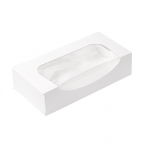 RÉCIPIENTS SUSHI+FÊNETRE "THEPACK" 230 G/M2 + OPP 19,7x9x4,5 CM BLANC CARTON ONDULÉ NANO-MICRO (400 UNITÉ) - Garcia de Pou