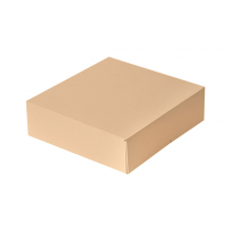 BOÎTES PATISSERIES SANS FENÊTRE "THEPACK" 240 G/M2 23x23x7,5 CM NATUREL CARTON ONDULÉ NANO-MICRO (200 UNITÉ) - Garcia de Pou