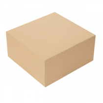 BOÎTES PATISSERIES SANS FENÊTRE "THEPACK" 240 G/M2 24x24x12 CM NATUREL CARTON ONDULÉ NANO-MICRO (100 UNITÉ) - Garcia de Pou