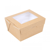 BOÎTES AVEC FENÊTRE "THEPACK" 780 ML 220 G/M2 + OPP 11,2x9x6,4 CM NATUREL CARTON ONDULÉ NANO-MICRO (300 UNITÉ) - Garcia de Pou