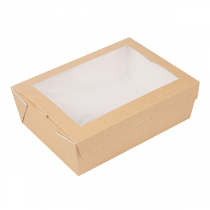 BOÎTES AVEC FENÊTRE "THEPACK" 1980 ML 220 G/M2 + OPP 19,8x14x6,4 CM NATUREL CARTON ONDULÉ NANO-MICRO (150 UNITÉ) - Garcia de Pou