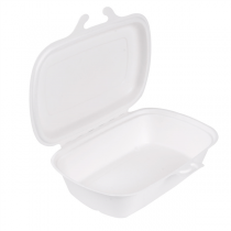 COQUILLES "BIONIC" 900 ML 22,4x14x6 CM BLANC BAGASSE (400 UNITÉ) - Garcia de Pou