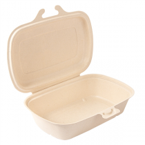 COQUILLES "BIONIC" 900 ML 22,4x14x6 CM NATUREL BAGASSE (400 UNITÉ) - Garcia de Pou