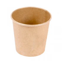 PETITS POTS 90 ML (3 oz) 210 + 18 PE G/M2 Ø6,15/4,55x5,8 CM MARRON CARTON (1000 UNITÉ) - Garcia de Pou