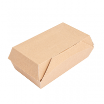 BOÎTES "LUNCH BOX" PAPERLOCK "THEPACK" 220 G/M2 19,5x12,5x7 CM NATUREL CARTON ONDULÉ NANO-MICRO (300 UNITÉ) - Garcia de Pou