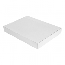 PLATEAUX MODULABLES "THEPACK" 330 G/M2 40x30x5 CM BLANC CARTON ONDULÉ MICROCANAL (100 UNITÉ) - Garcia de Pou