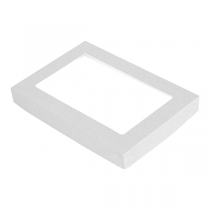 COUVERCLES AVEC FENÊTRE POUR BOÎTES 254.71 "THEPACK" 250 G/M2 22x15x2 CM BLANC CARTON ONDULÉ NANO-MICRO (50 UNITÉ) - Garcia de Pou