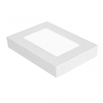 COUVERCLES AVEC FENÊTRE POUR BOÎTES 254.77 "THEPACK" 250 G/M2 11x15x2 CM BLANC CARTON ONDULÉ NANO-MICRO (200 UNITÉ) - Garcia de Pou