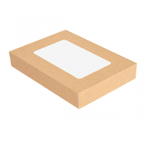 COUVERCLES AVEC FENÊTRE POUR BOÎTES 254.78 "THEPACK" 240 G/M2 11x15x2 CM NATUREL CARTON ONDULÉ NANO-MICRO (200 UNITÉ) - Garcia de Pou